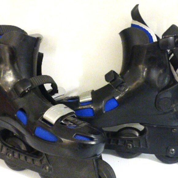 Men's Bauer Roller Blades INLINE HOCKEY SKATES sz 9 Super Light Chassis M200 - Picture 2 of 8
